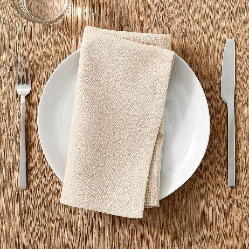 Slub Cotton Napkins (Set of 4) West Elm UK